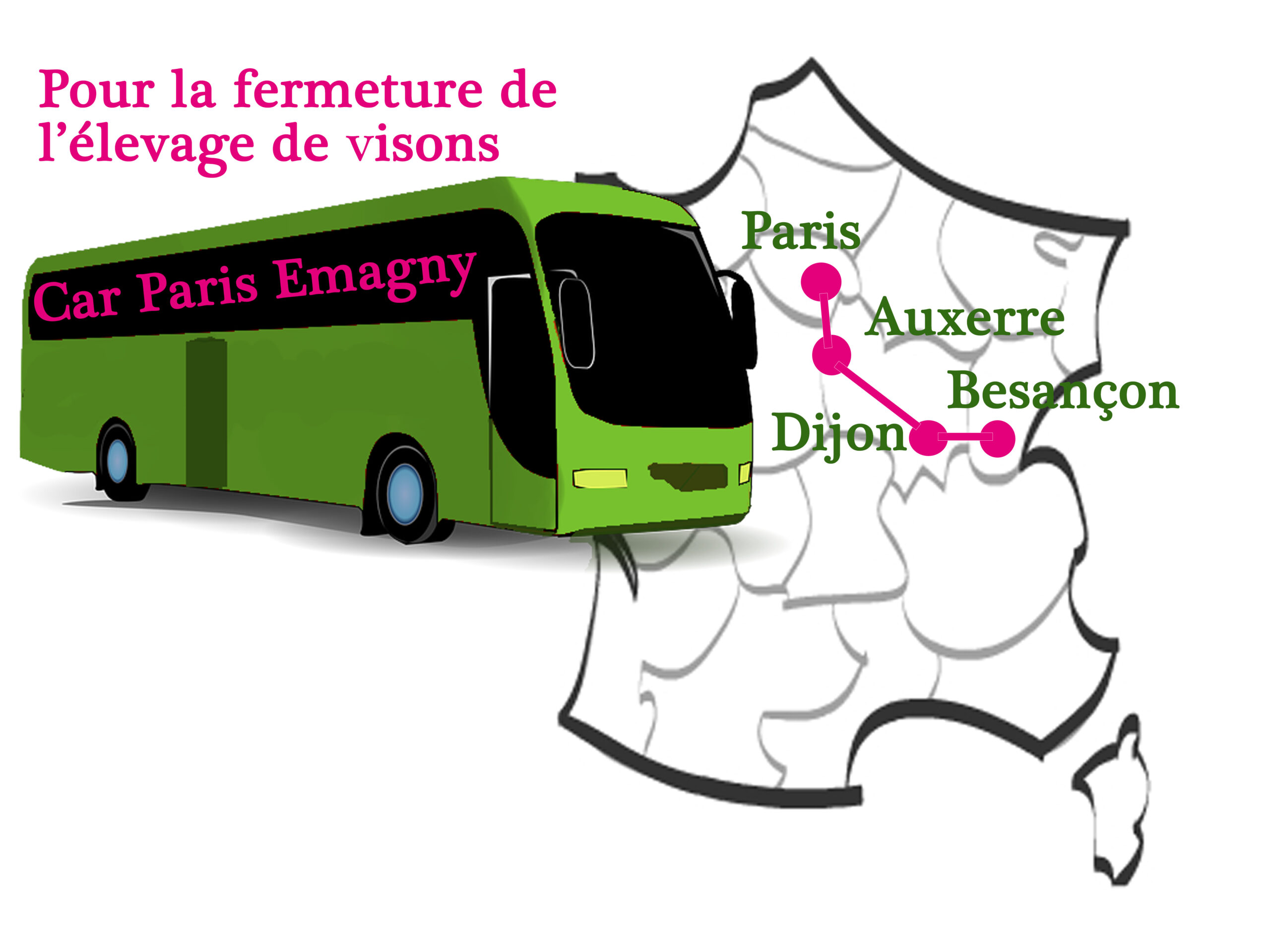 Réservation Car Paris-Auxerre-Besançon pour la fermeture de l&rsquo;élevage d&rsquo;Emagny